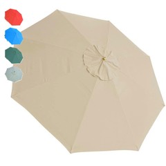 13 Ft Patio Umbrella Replacement Canopy Market Outdoor Beach Poolside Top Cover