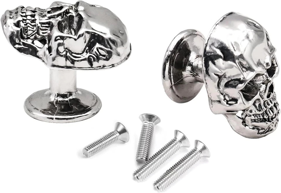 6 Pack Skull Skeleton Drawer Knobs, Vintage Single Hole Cabinets Pulls for Dr... gallery