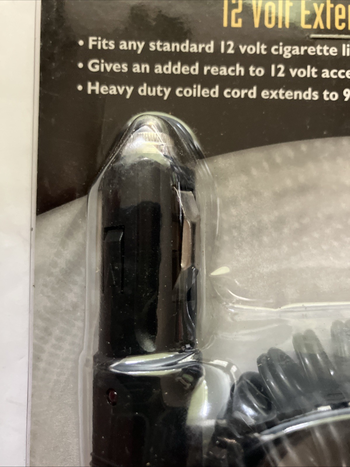 Thunderbolt Magnum 12 Volt Extension Cord cigarette lighter, 67073, 9" Cord New gallery