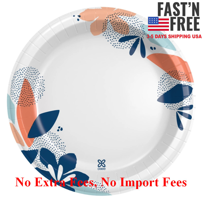 2 Pack Dixie Disposable Paper Plates, 10", 2X Stronger*, Multi-Color, 210 Count gallery