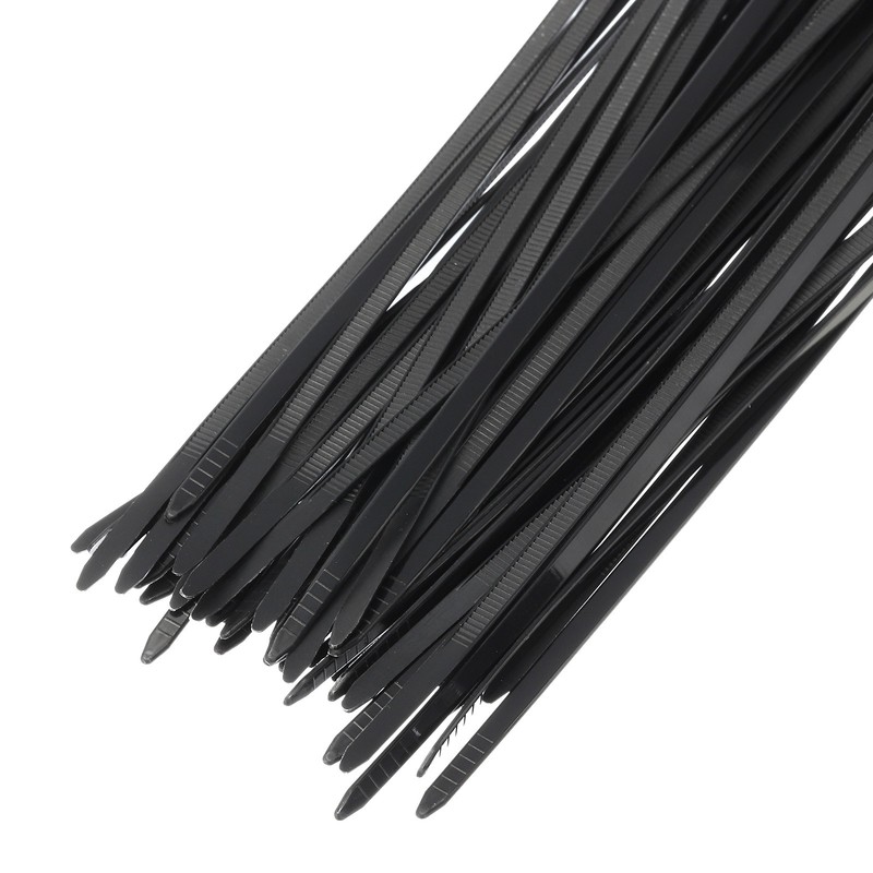 200pcs 14" 53 Lbs Cable Zip Ties Self-Locking Long Nylon 5/16", Black gallery