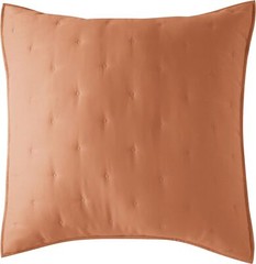 Recycled Polyester & Cotton Blend Quilt Sham, Standard,LIGHT CARAMEL 31.5×31.5IN