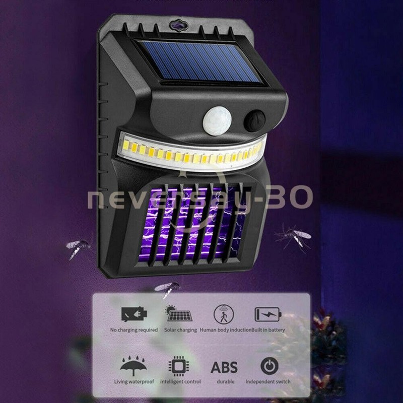 1-5 PACK Solar Powered LED Mosquito Fly Bug Insect Zapper Killer Trap Lamp Light gallery