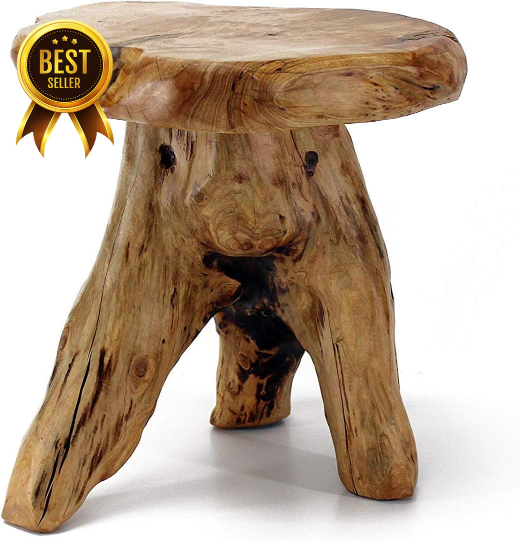Natural Cedar Stump Stool, 14" End Table, Live Edge Side Table, Plant Stand, Sma gallery