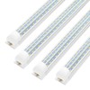 T8 4FT 8FT LED Shop Light Fixture 60W 120W D-shape LED Tube Light Bulb 3 Rows gallery