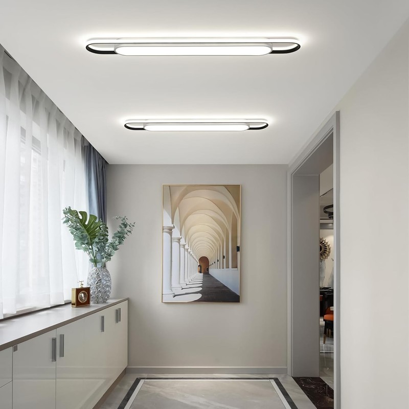 4Ft Modern Smart LED Linear Ceiling Lights Dimmable LED Ceiling Lamp with (48") gallery