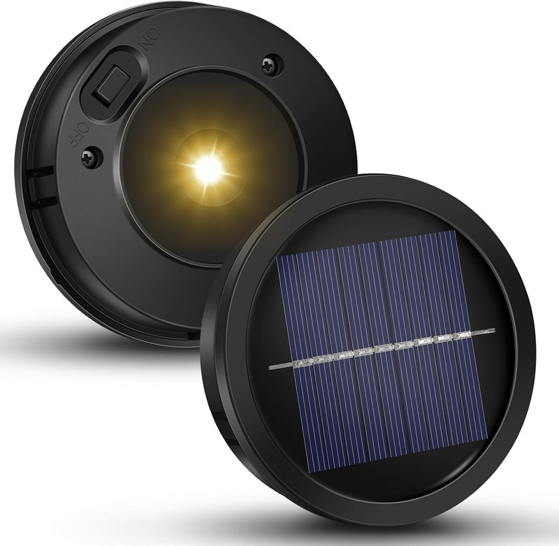 High-Efficiency Solar Light Replacement Tops - 3.35in Lantern Inserts, Warm LED gallery