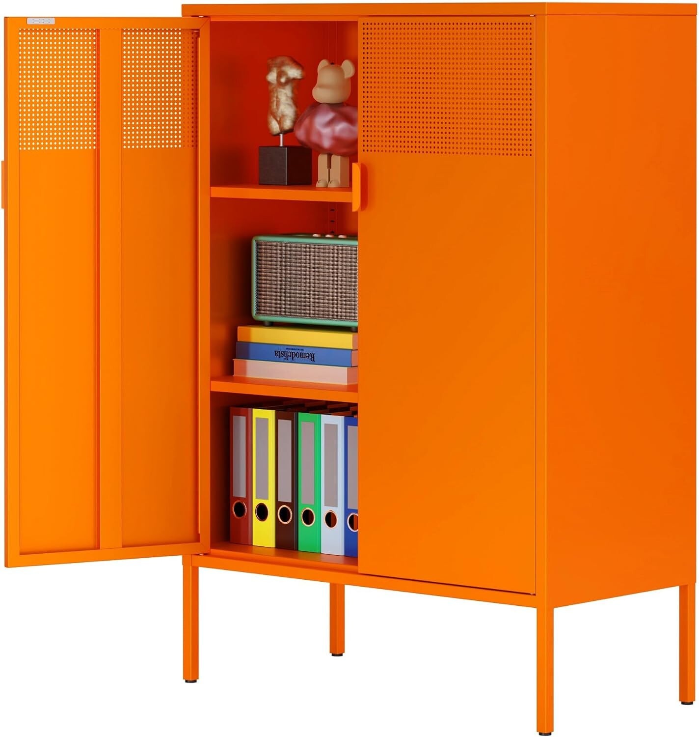 Elegro 47"H Sideboard Buffet Accent Metal Cabinet w/Ventilation, Adjustable Feet gallery