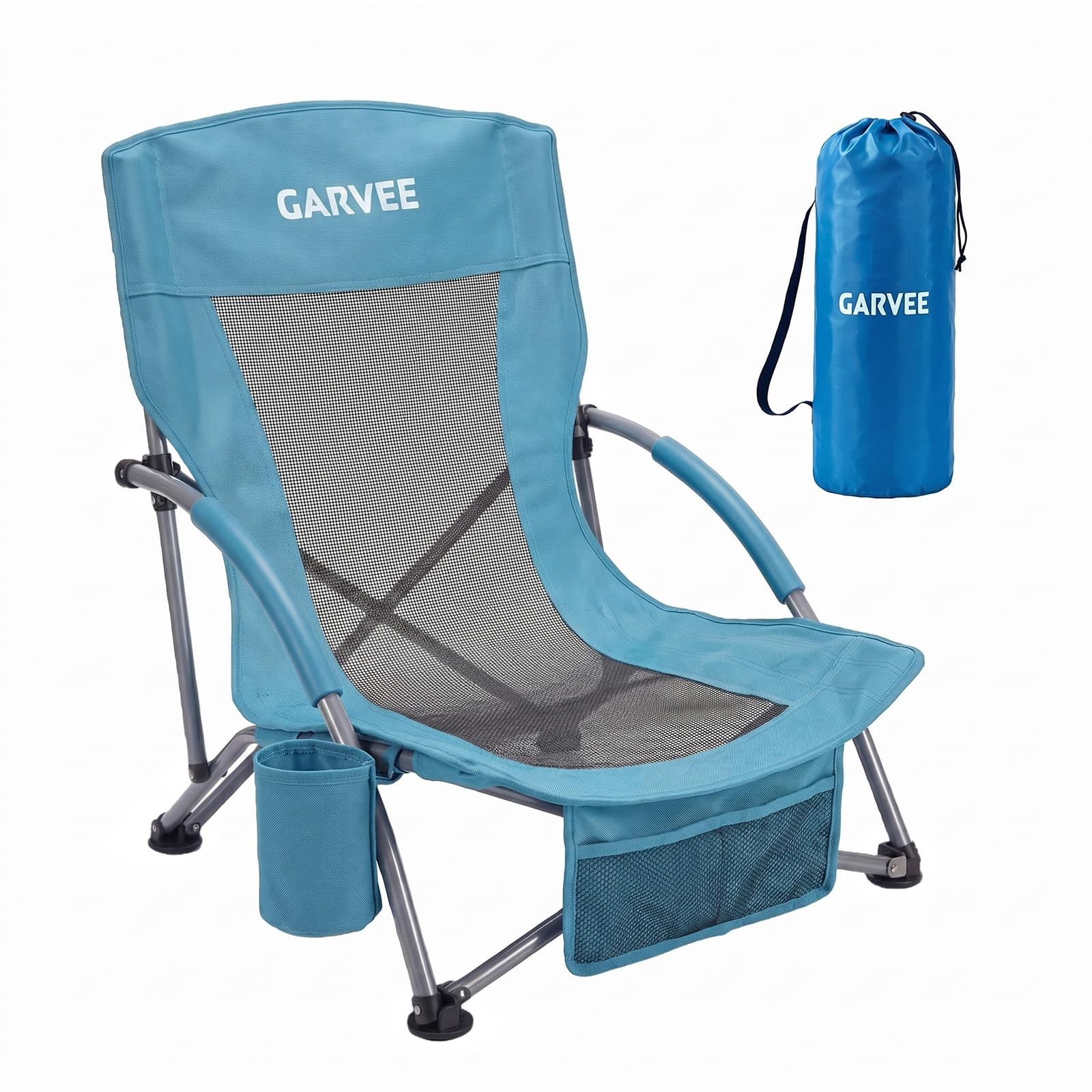 Low Beach Chair 2 Pack, Folding Portable Beach Chairs , Lightweight Seat Chair gallery