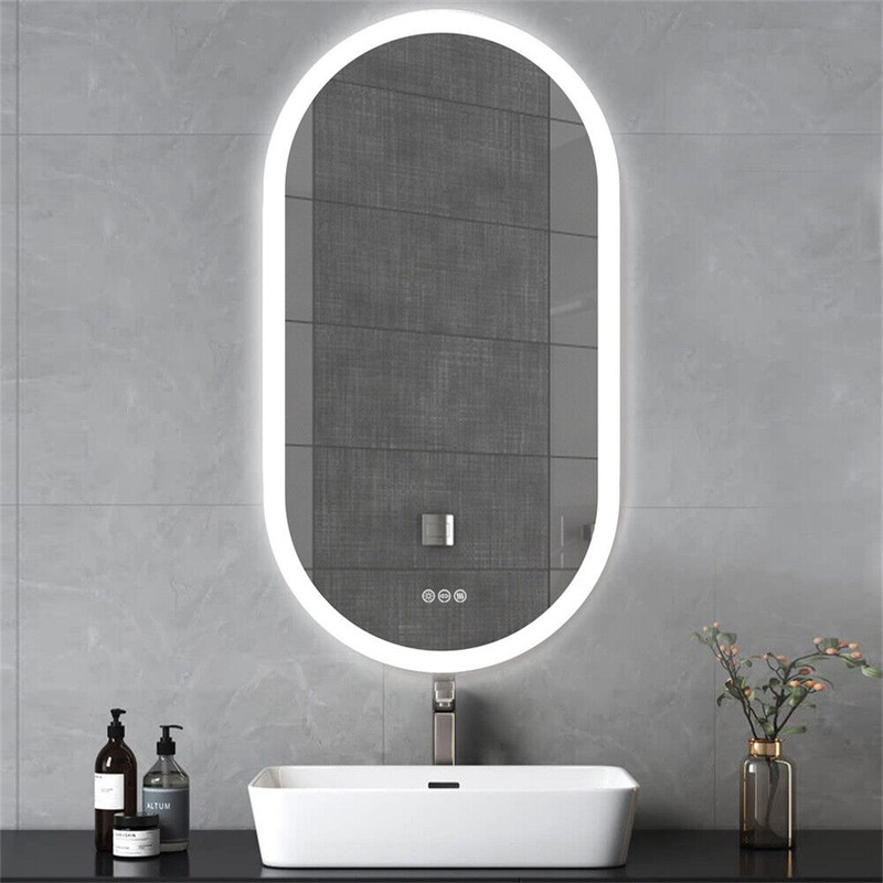 Illuminated Bathroom Mirror Horizontal/Vertical Wall Mounted Smart Vanity Mirror gallery