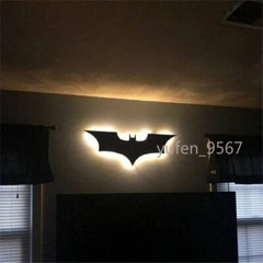 The Batman Logo LED Night Light Remote Control RGB Color Wall Lamp Bedroom Lamp