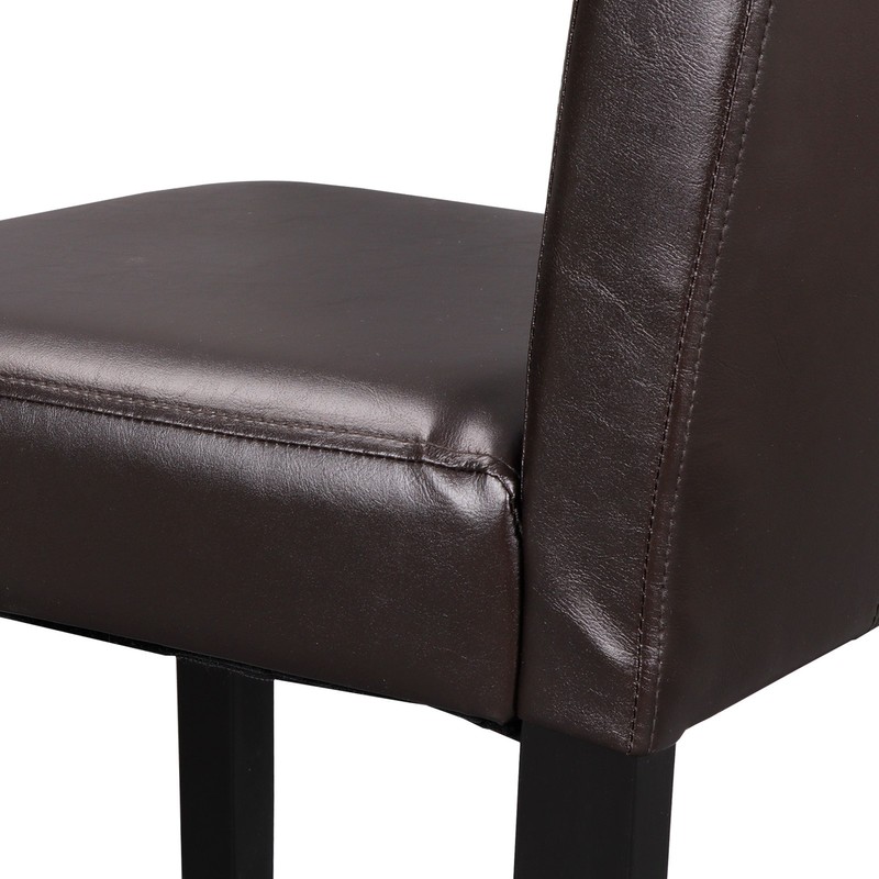 4PCS Dining Room Chairs Formal Parson Chairs With Leather Accent Solid Wood gallery