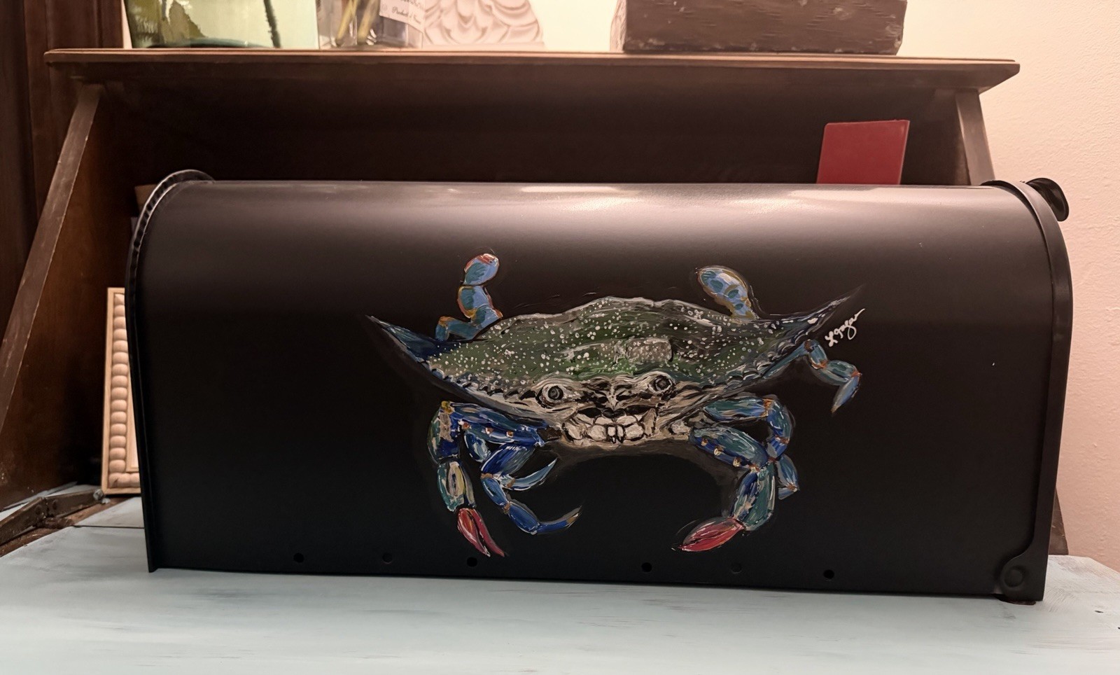 Custom Hand Painted Mailbox | Coastal Wildlife Art | Crab | Customizable gallery