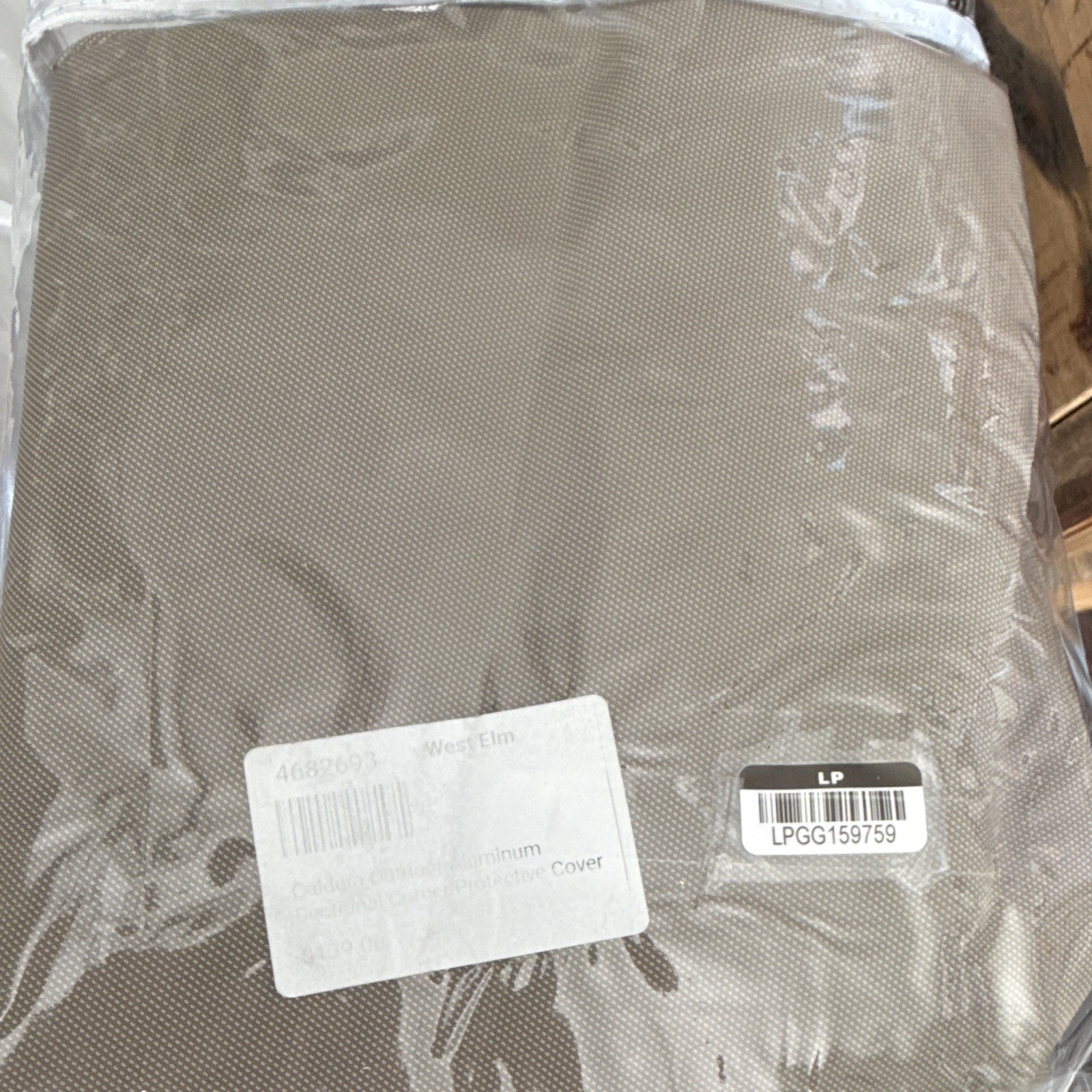 West Elm Caldera Protective Sectional Corner Cover Gray Aluminum 39x39x31 in gallery