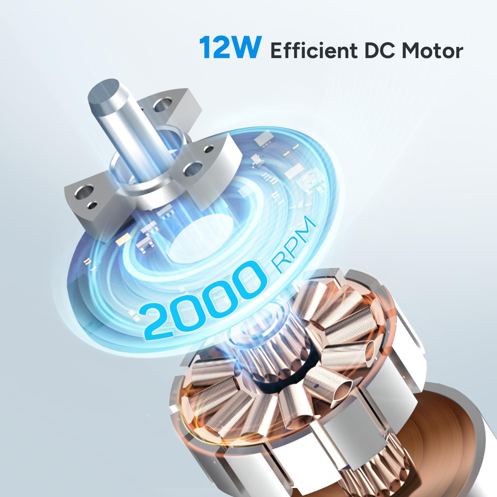 DR.PREPARE Tower Fan for Bedroom, 25 dB Quiet DC Bladeless Fan with Remote, 8 gallery