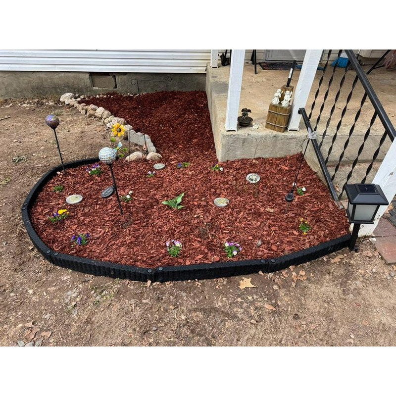 Eco Border 3 x 48 Grey Rubber No Dig Landscape Garden Border Edging (Pack 6) gallery