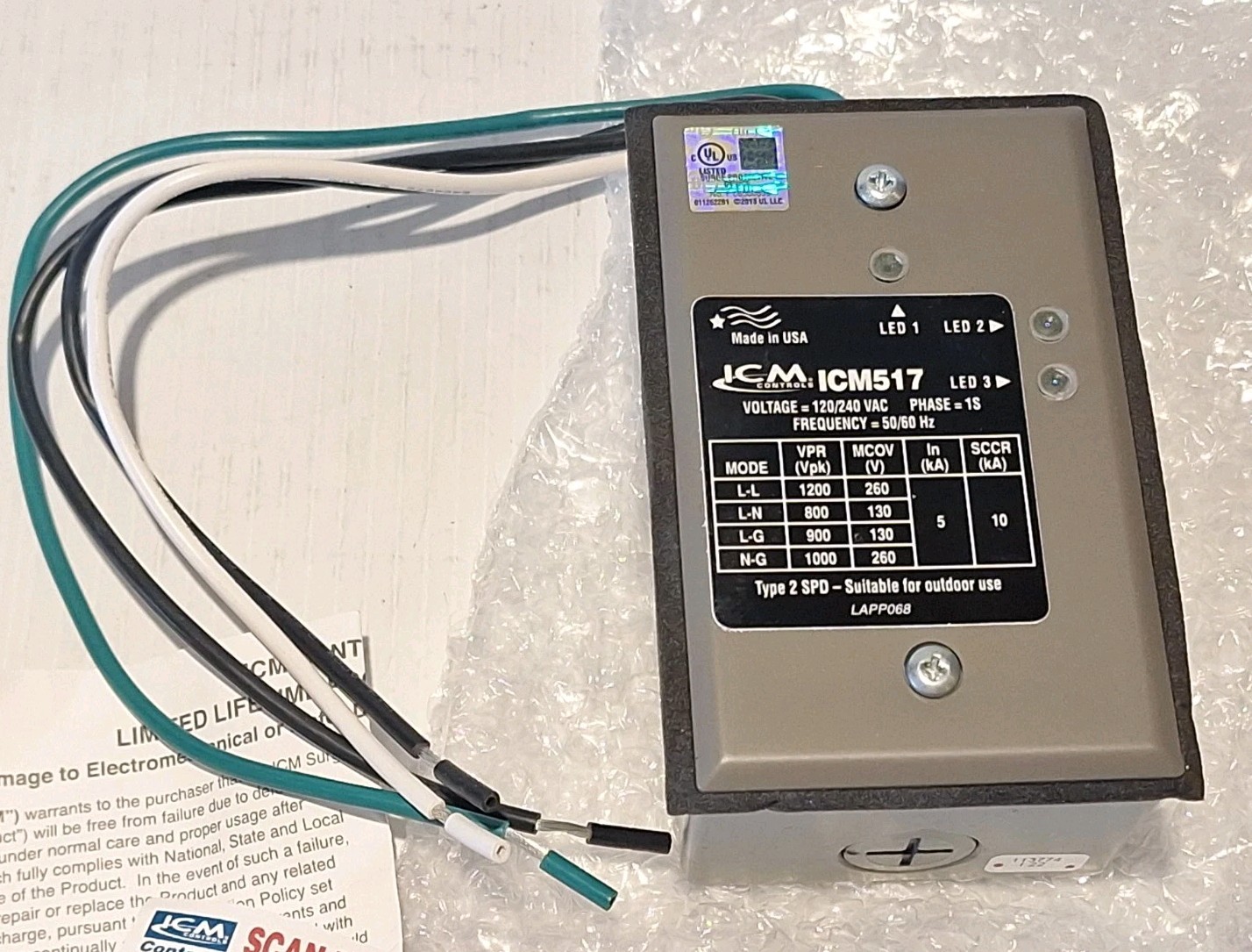 ICM Controls ICM517 Dual Voltage Surge Protection Device (NEW/OPEN BOX) gallery