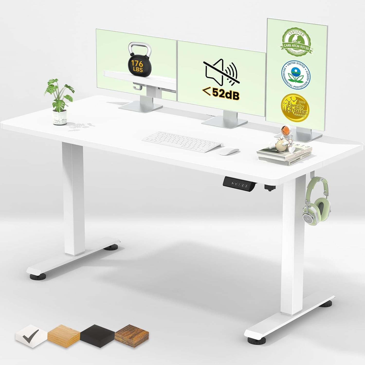 Veken 55 Inch Large Electric Standing Desk,Sit to Stand Up, Heights Adjustable gallery