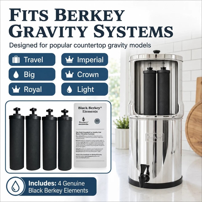 Berkey Authentic Black BB9-2 Water replacement Filters For Berkey 4 PACK gallery