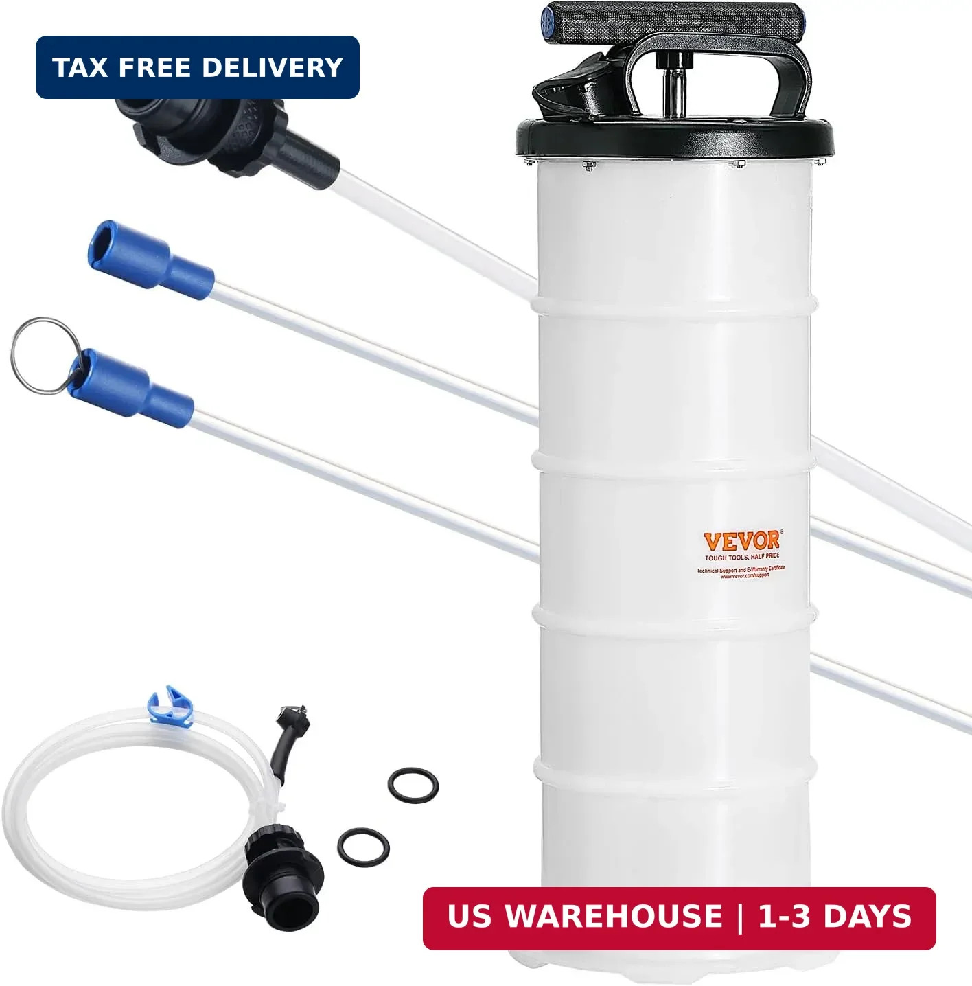 VEVOR 6.5L Manual Fluid Extractor Pump, Oil Changer Vacuum Fluid Extractor, Oil gallery
