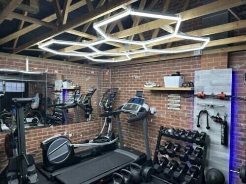 5 Grid LED Hexagonal Garage Light DIY Ceiling Light for Warehouse Workshops Gyms gallery
