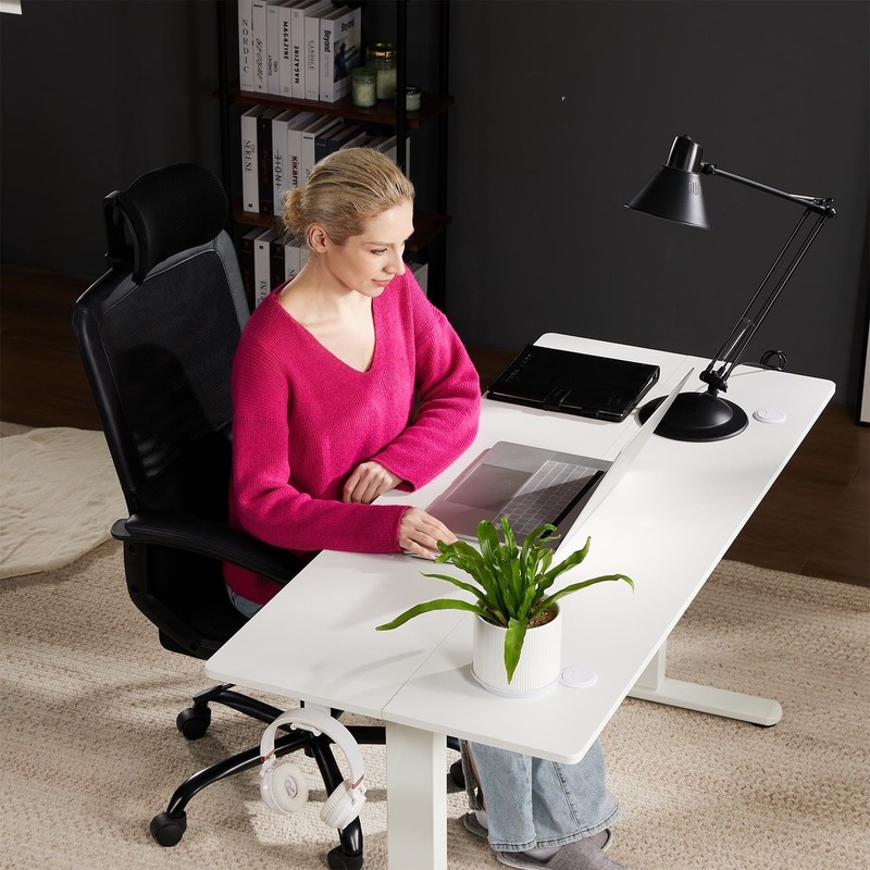 CONCETTA Electric Height Adjustable Sit Stand Desk 40x24 White FREESHIP gallery