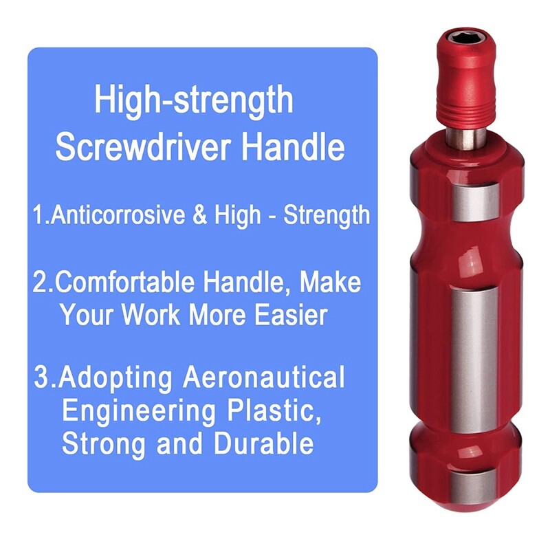 BROPPE 1/4" Hex Quick Change Screwdriver Handle Heavy Duty Bits Holder Magnetic gallery