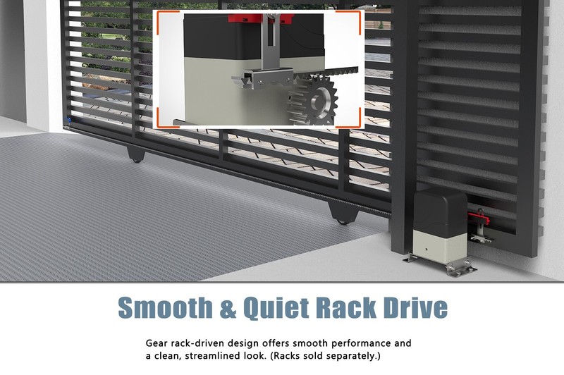 Blütezeit Automatic Sliding Gate Opener 900lb w/ 2 Remotes & Steel Racks gallery