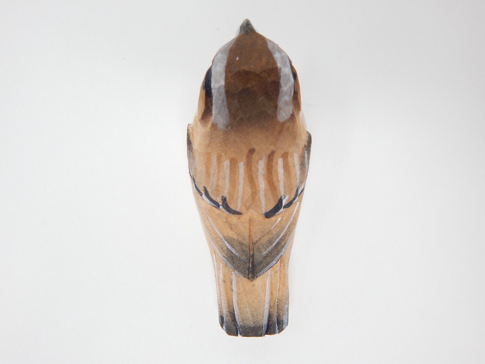 Sparrow Bird Figure Statue Small Wood Sculpture Decor Carve Miniature Thrush gallery
