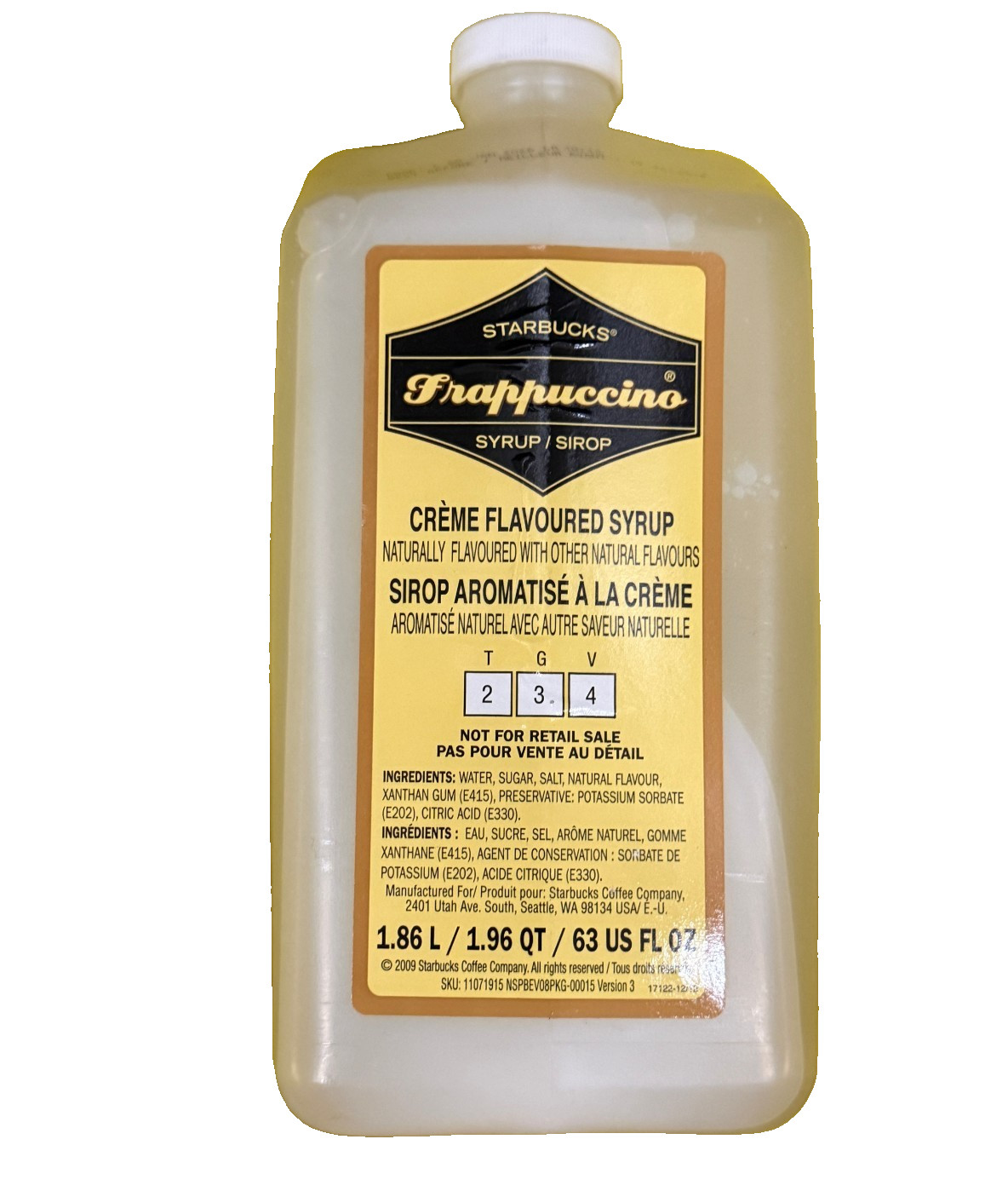 Frappuccino Creme Flavored Syrup Starbucks 63 ounce, Best By 7/19/26 gallery