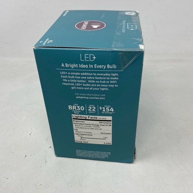 GE LED+ BR30 Soft White Bluetooth Speaker Bulb + Remote, 700lm gallery