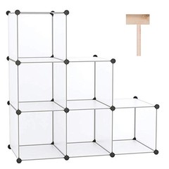 &AHOME Cube Storage Organizer, 6-Cube Shelves Units, Closet Cabinet, DIY Plas…