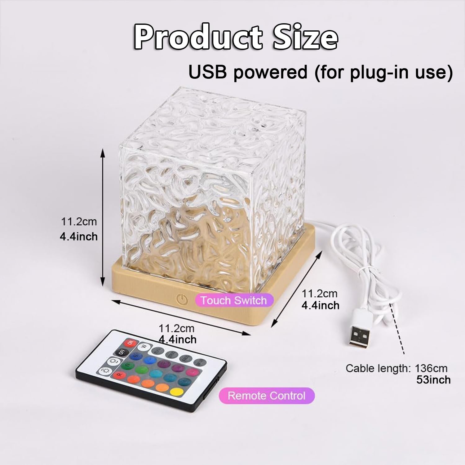 Ocean Wave Projector Light, 16 Colors Havie Cube Lamp, 3D Holographic Water R... gallery