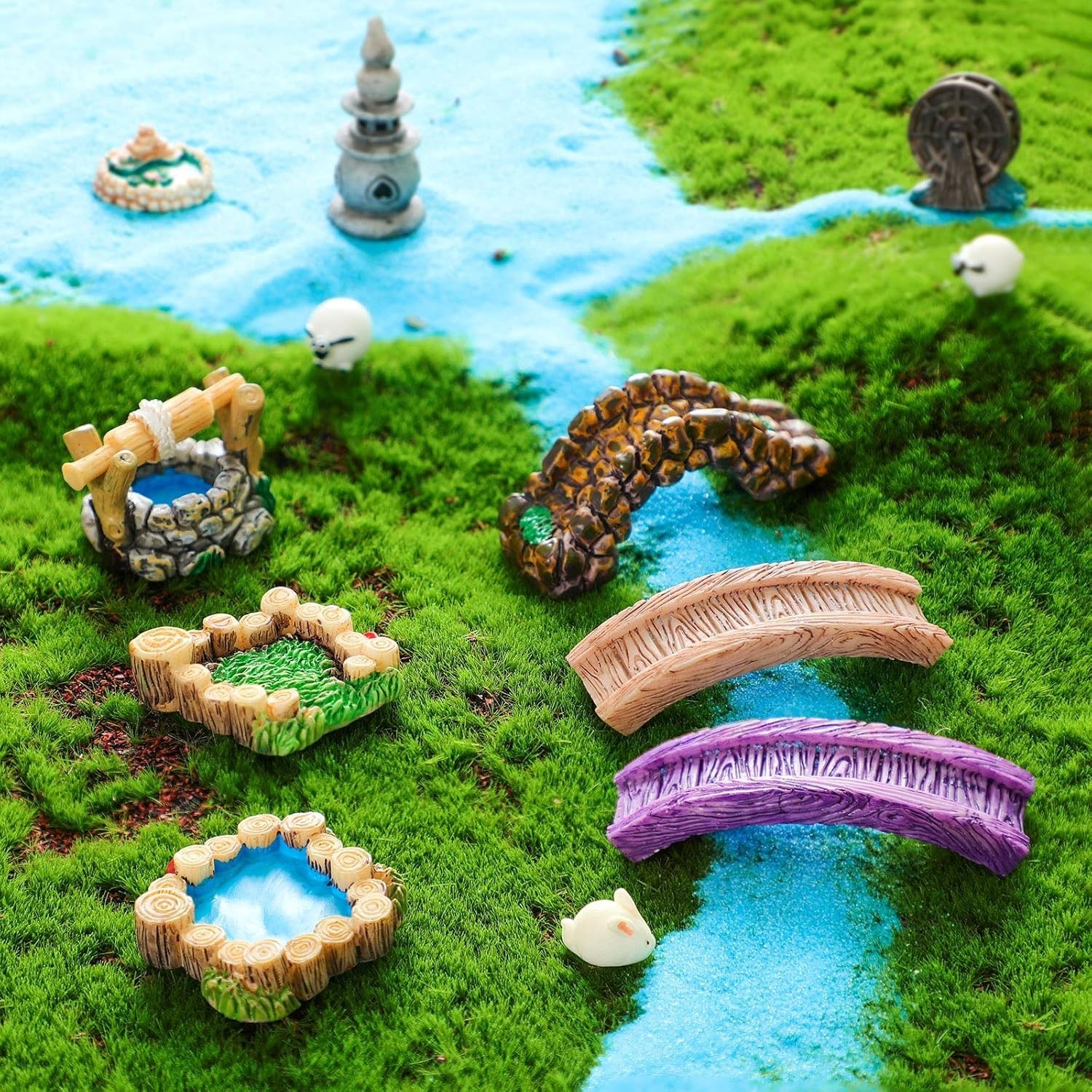 172Pcs Miniature Fairy Garden Accessories - Animal Figurines and Mini Landscapes gallery