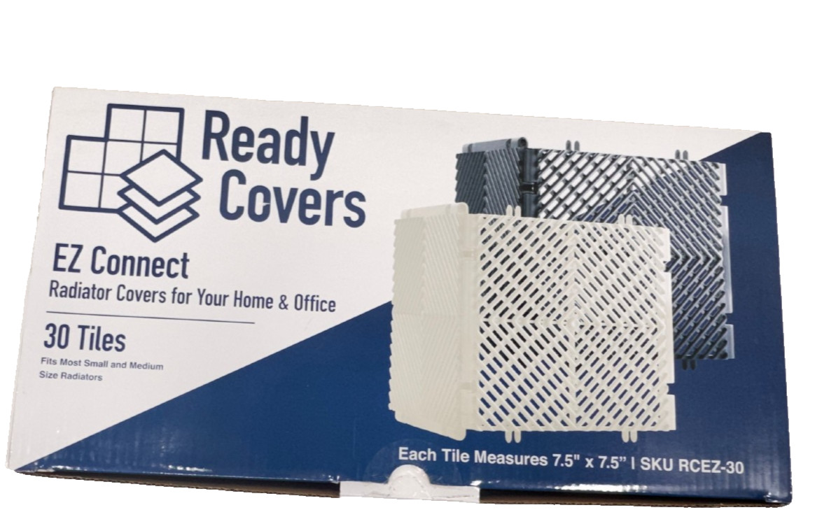 Ready Covers EZ Connect Radiator Covers Protective 30 White Plastic Tiles NIB gallery