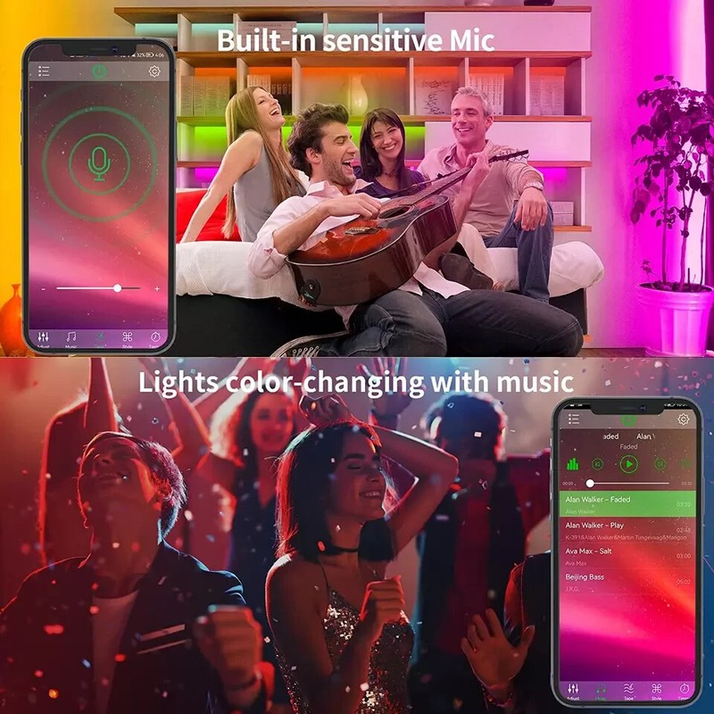 100Ft LED Strip Lights, Smart Light with App Remote Control, RGB LED Lights gallery