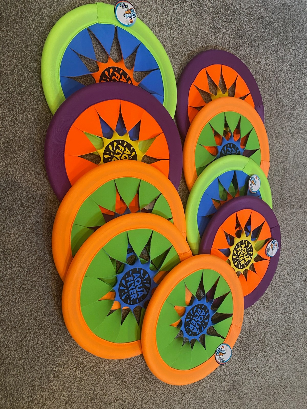 JA-RU Aqua Flyer Splash Fun 12 Inches Lot of 9 gallery