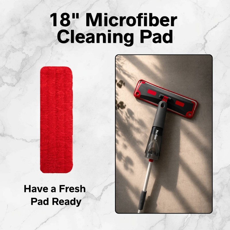PolyCare 18" Microfiber Mop Pad Machine Washable Poly Care - Single Replacement gallery