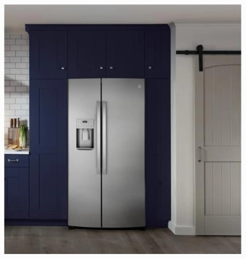 GE 36" Freestanding Side by Side Refrigerator with 25.1 Cu. Ft. - GSS25IYNFS gallery