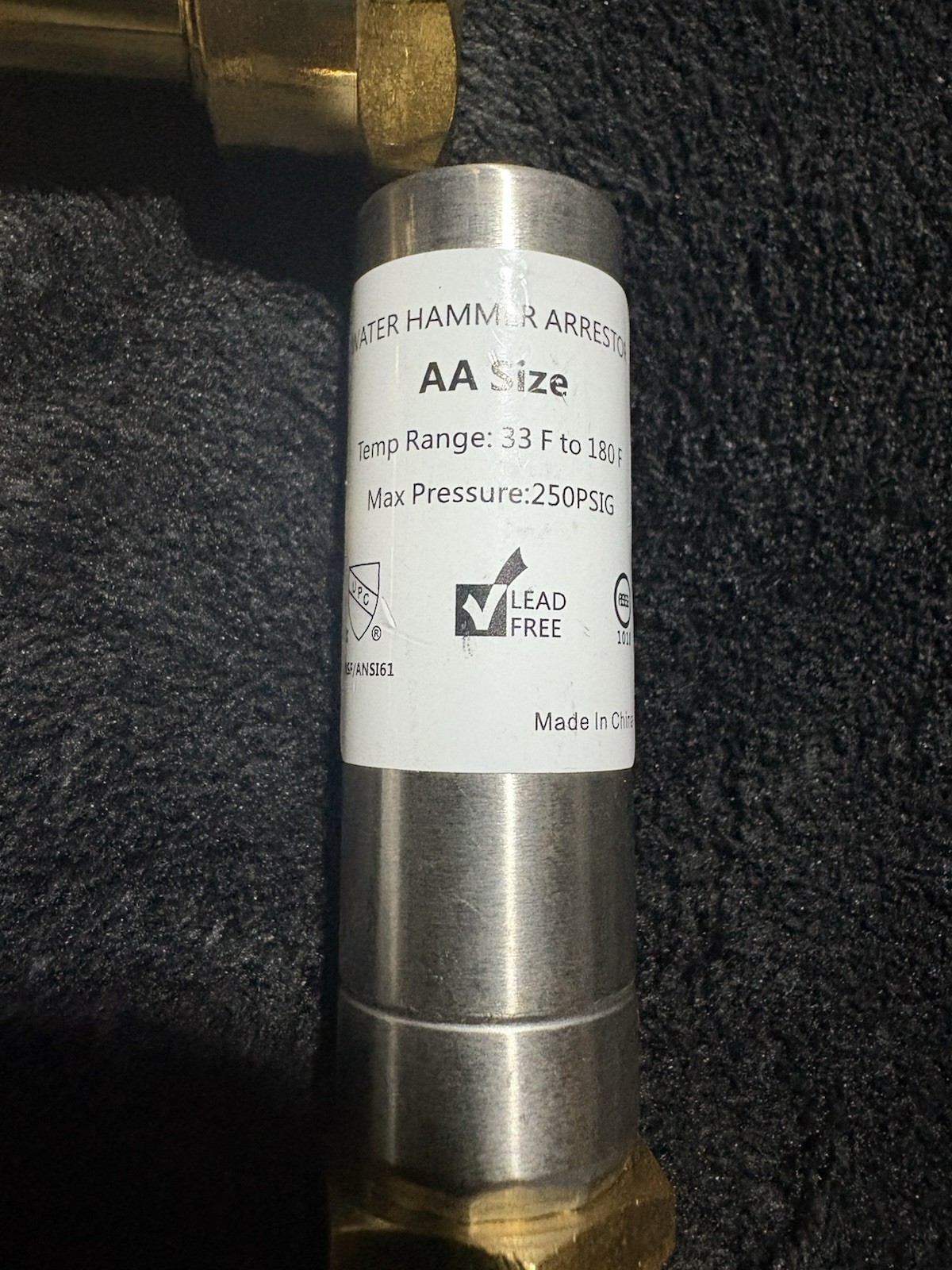 2 Pack Water Hammer Arrestor Washing Machine aa size 33f-180f gallery