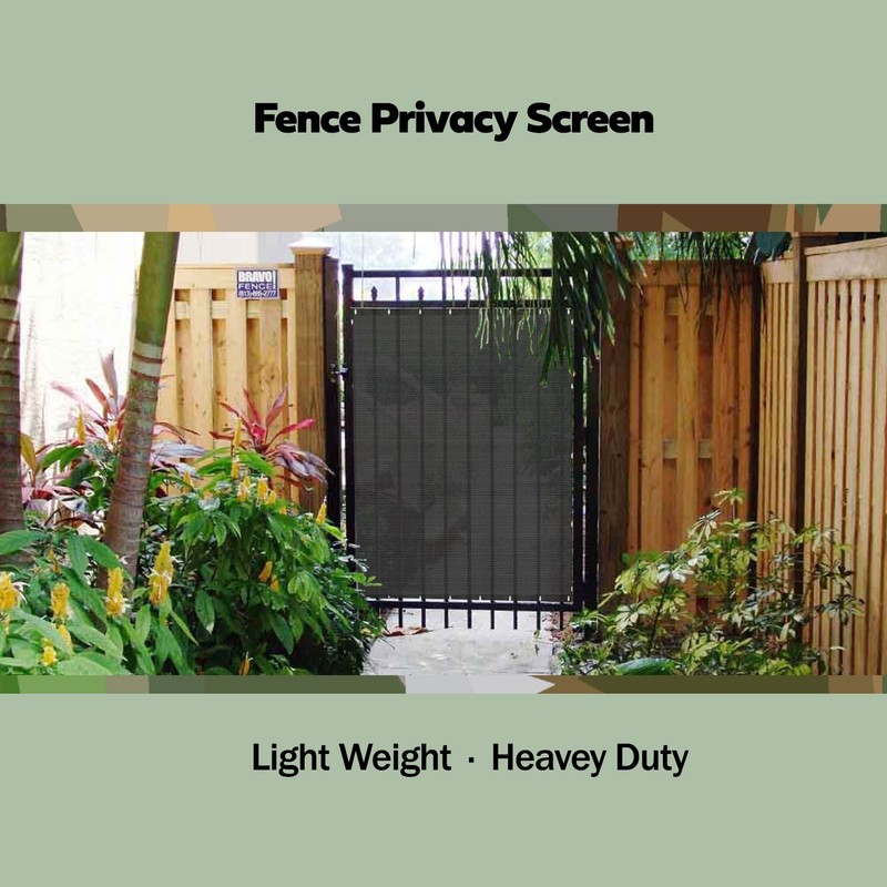 Custom Gate Barrier Privacy Screen Panel Mesh 90% UV Block w/ Grommets / 12'' gallery