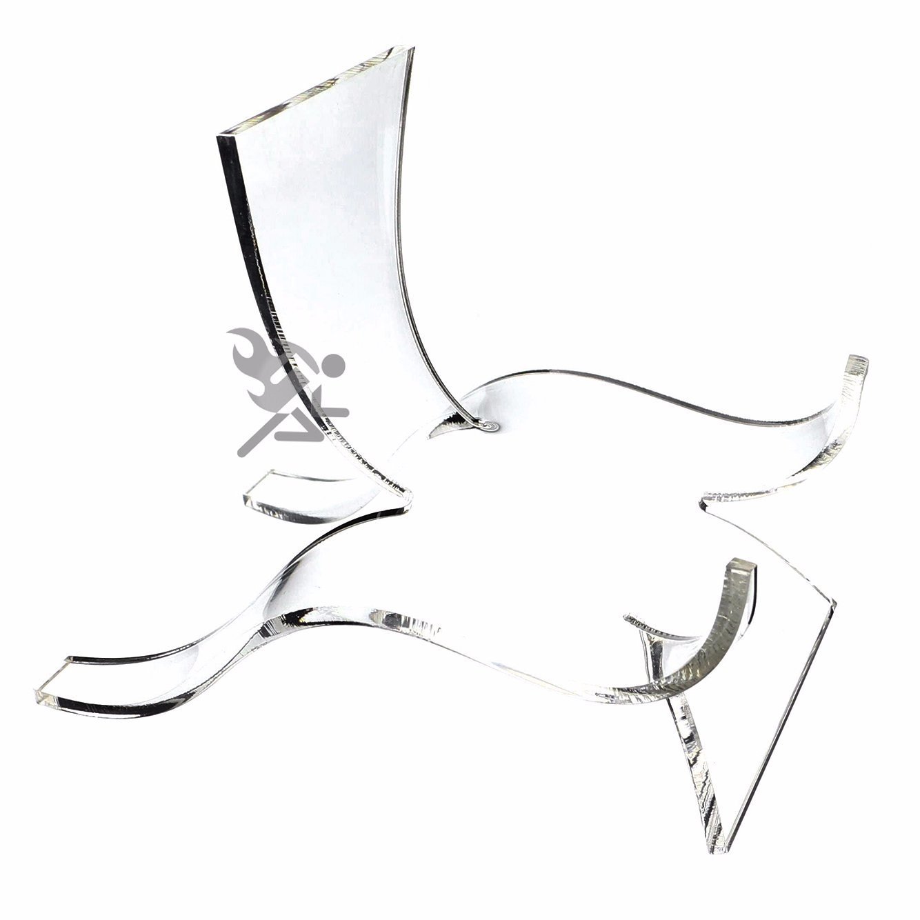 5-1/8" Clear Acrylic High Back Cradle Display Stand Easel w/ Deep Shelf Qty: 1 gallery