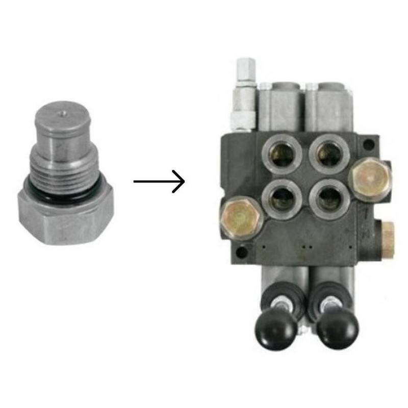 Closed Center Plug Hydraulic Monoblock Spool Valve Fits John Deere gallery