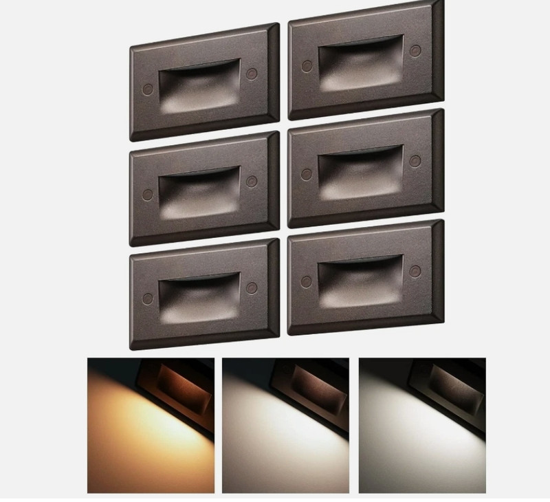 6-pack waterproof step light oil-rubber bronze Led Stair Lights, 3000k -5000K gallery