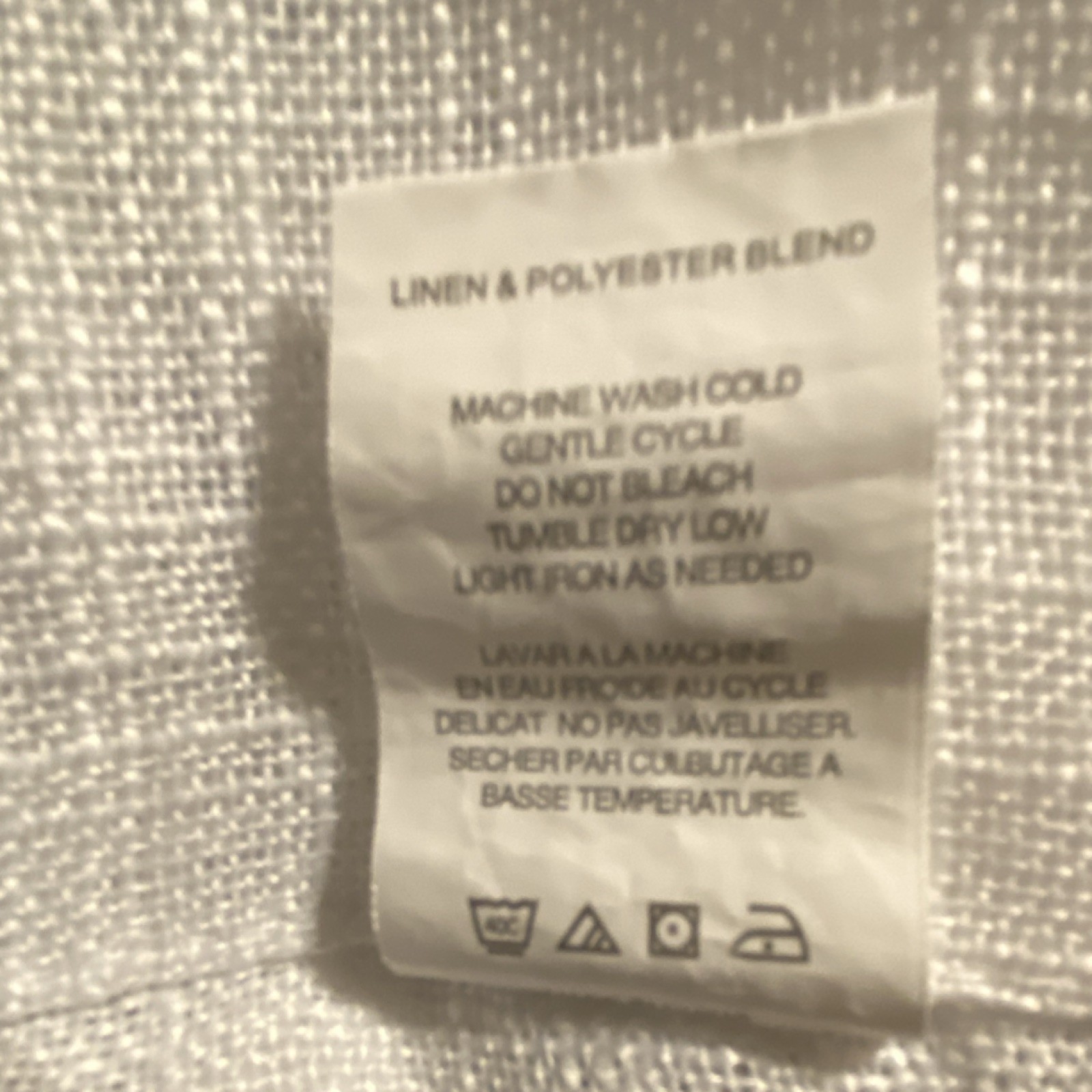 MIUCO White Grommet Curtain Panel Linen Polyester Blend Crosshatch Pattern gallery
