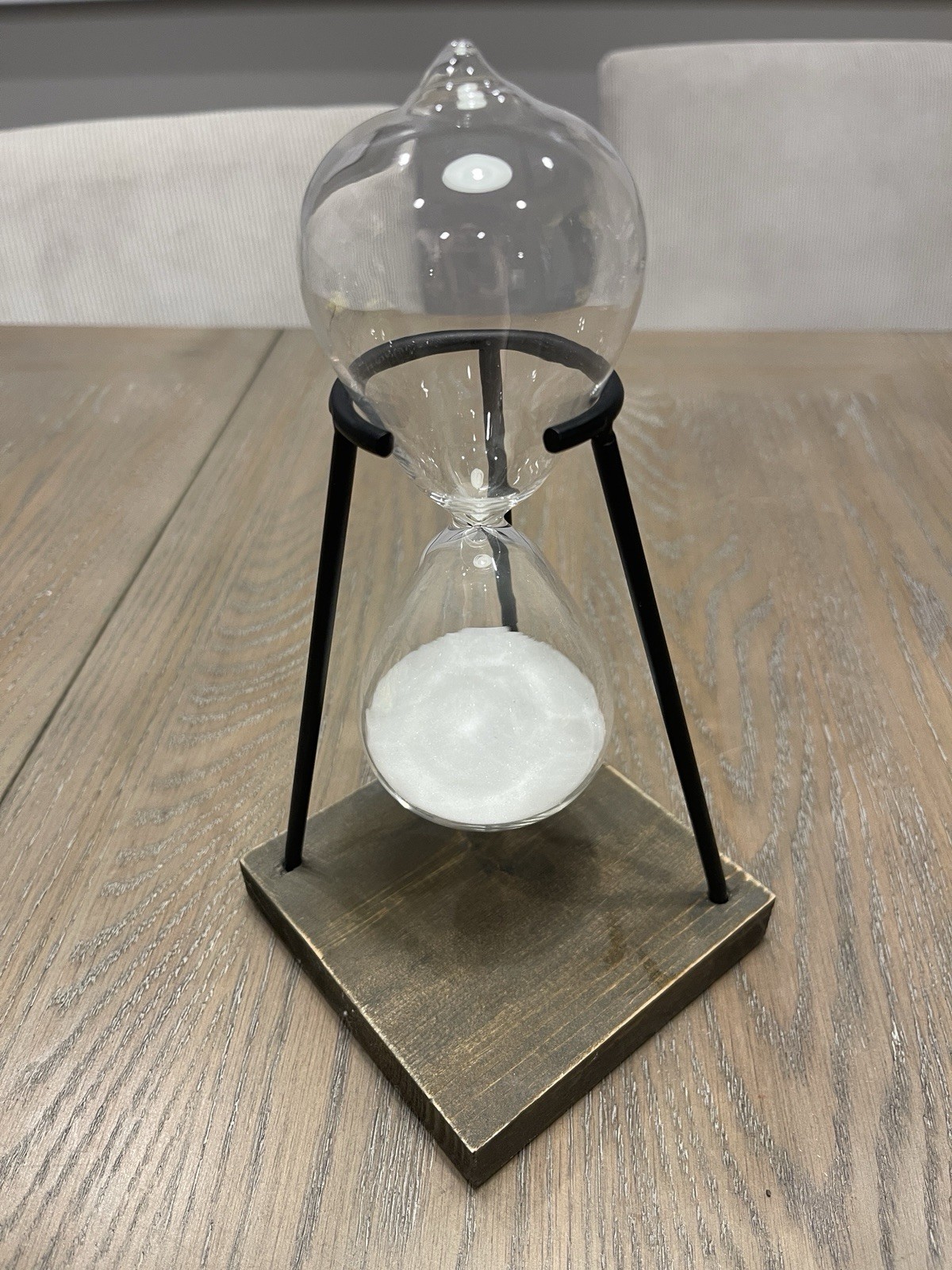 Modern Metal and Glass Decorative Table Top Hour Glass gallery