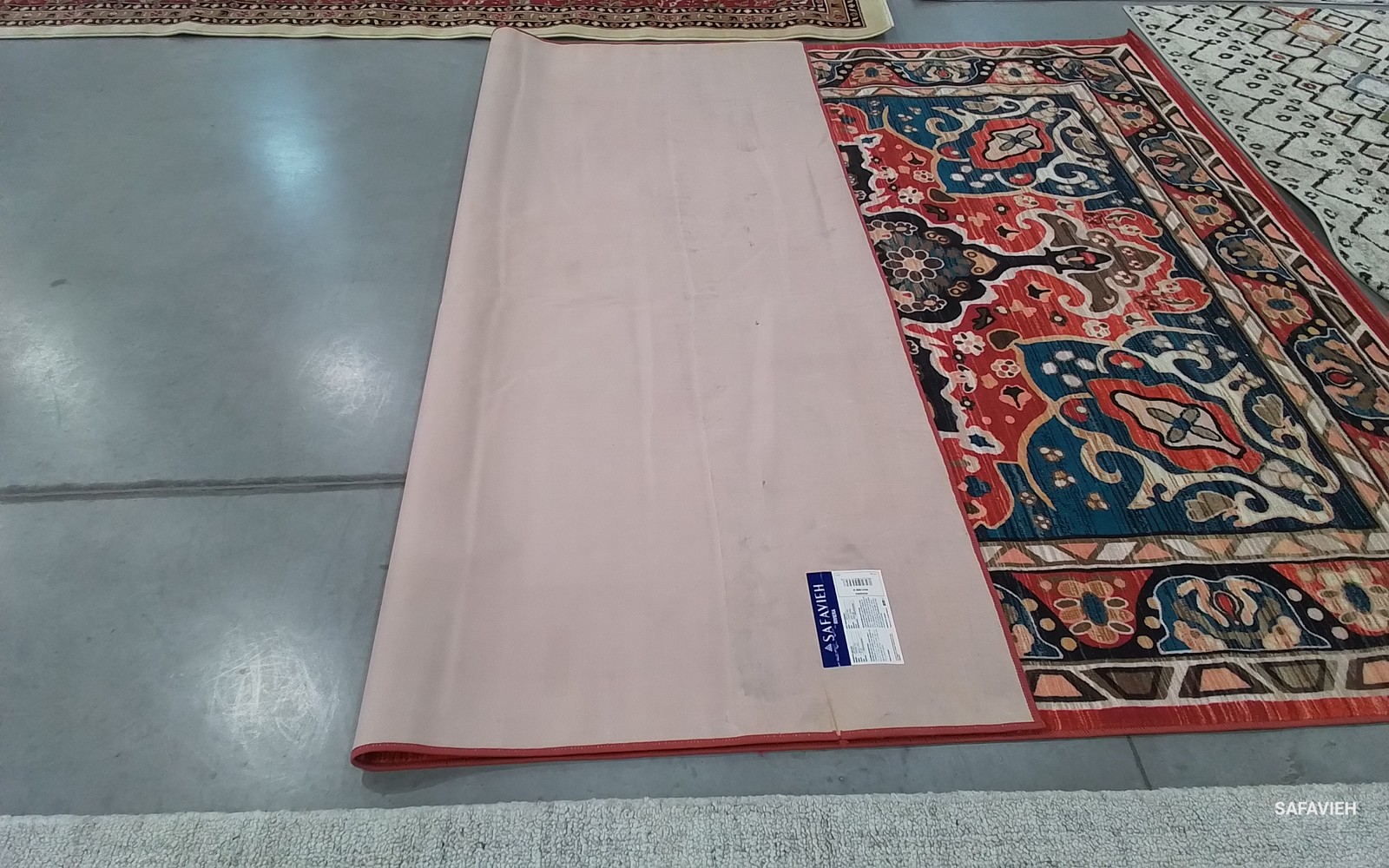 BLACK / RED 7'-9" x 10'-0" Back Stain Rug, Reduced Price 1172792647 RIV155Z-8 gallery