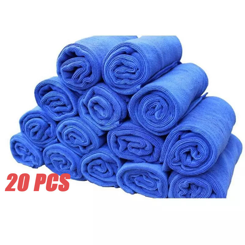 20-40Pcs Microfiber Cleaning Cloth No-Scratch Rag Car Polishing Detailing Towel gallery