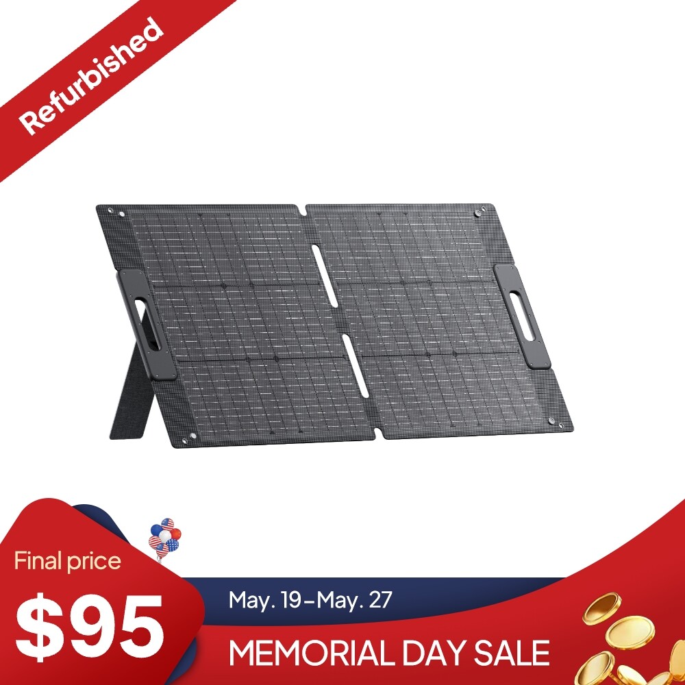 BLUETTI SP100L 100W Portable Solar Panel Kit MPPT Charge Controller OCV 24.6V gallery