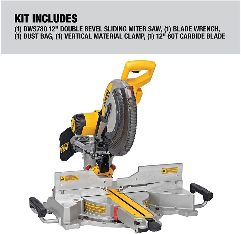 DEWALT 12" Double Bevel Sliding Compound Miter Saw DWS780 gallery